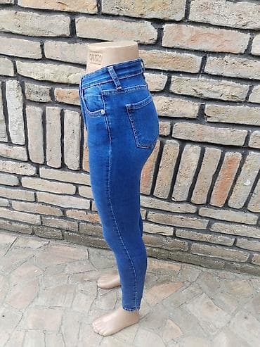 patike sandale: Fioretto farmerke – veličina S - Model: skinny/uzan kroj, visok struk — 3