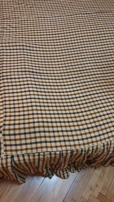 prekrivač za stolice: ORIENT EMPORIUM-KARIRANI PREKRIVAC ZA KREVET 2M-MADE IN ITALY — 3