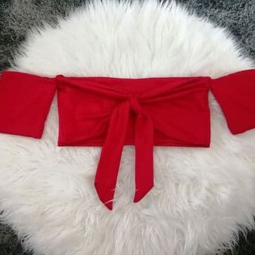 ulosci za obucu sa grejacima: Majica mašna napred,gola ramena,sa elastinom — 1