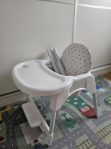 deciji ormar: Visoka stolica za hranjenje bebe/decu - Stabilna konstrukcija sa — 2