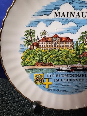 cediljka za caj: Tanjir za zid Klajber porcelan Bavarija rucni rad sa 22- om pozlatom — 5