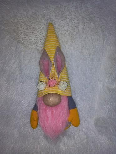 polica dubina 20 cm: Ručno pravljeni ukrasni patuljci sa zečijim ušima – prolećni/uskršnji — 4