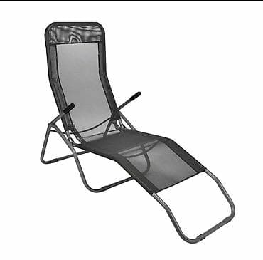 Crna ležaljka za plažu sa metalnom konstrukcijom. Ima podesivi naslon na lalafo.rs Crna ležaljka za plažu sa metalnom konstrukcijom. Ima podesivi naslon
