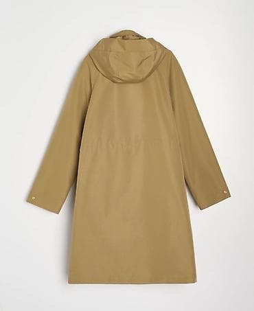 parka s: Ženska parka/jakna sa kapuljačom – karamel/bež boja - Kroj do kolena — 6
