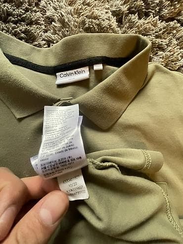 maslinasto zelena torba: Men's T-shirt Calvin Klein, bоја - Maslinasto zelena — 5