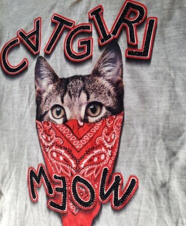 Majice i topovi: ❤ RAW DENIM ❤ Cat Girl Prijatna pamucna kvalitetna majica Raw — 2
