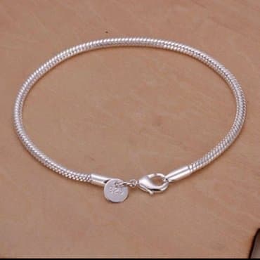 Narukvice: Nakit - narukvica. Posrebrena narukvica. 19cm dužina — 1