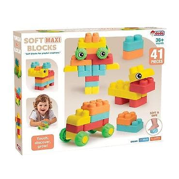 Mekane kocke Dede 040494-60 – Set od 41 dela u praktičnoj plastičnoj