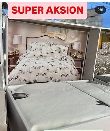 mali lavabo sa ormaricem: Set posteljine – 200x220 cm - Komplet posteljine sa modernim cvetnim — 3