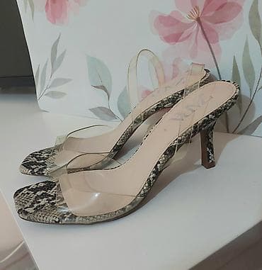 zara cipele 42: ZARA sandale s visokim potpeticama i providnim kaiševima - Brend — 1