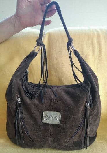 Putni koferi i torbe: Replay vrhunska kožna torba Skupocena Repay torba, izrađena u celosti — 6