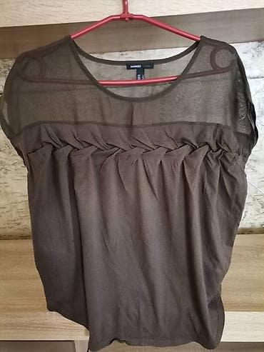 Mango majica. Kombinacija pamuka i tila. Velična L. Stanje odlično
