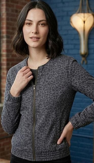 katrin kaputi: Ženska jakna sa leopard dezenom - Boja: tamnosiva sa suptilnim — 1