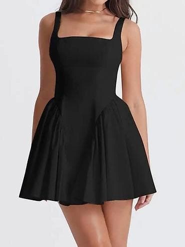 mini melissa: Mini haljina sa kvadratnim izrezom i širokim bretelama. Struk je lepo — 2