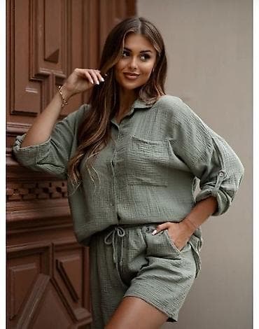 Kompleti: Dvodelni ženski komplet od muslina – košulja i šorts 3100 din — 6