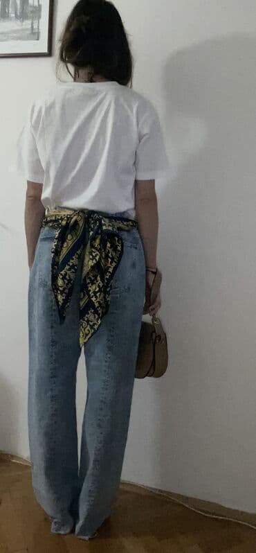 svecane pantalone i tunike: Mango jeans L Siroke nogavice Duboke Marama nije uz njih ali druga de — 4