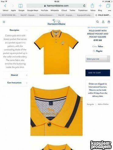 Ski clothing: Original Harmont &Blaine majica S 100% cotton Vrhunski brend — 8