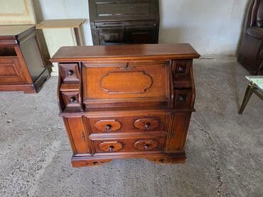 Furniture: Elegantan drveni sekreter sto sa preklopnom radnom površinom, idealan — 9