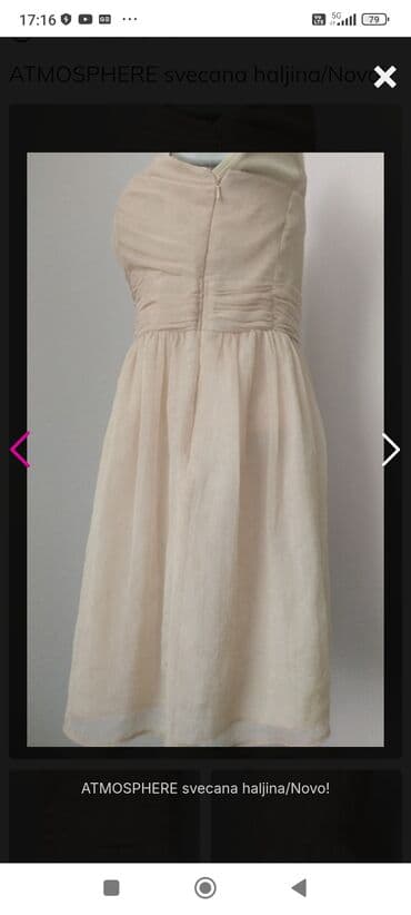 svecane haljine pozarevac: L, bоја - Bež, Večernji, maturski, Na bretele — 3