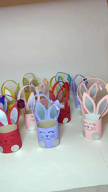 Ironing Boards: Uskršnje mini korpice “zečići” – ručno rađene - Dekorativne korpice u — 4