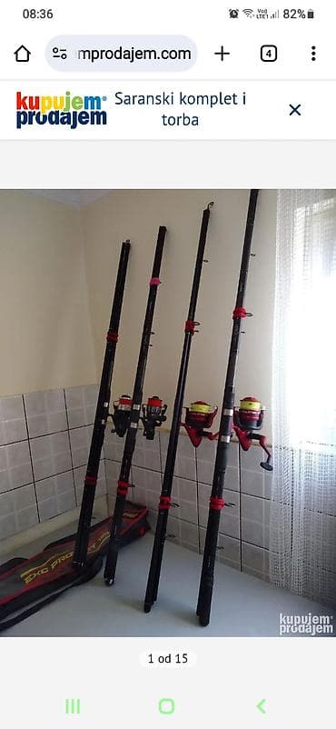 Hunting & Fishing: Šaranski komplet + torba Sadržaj kompleta: - 4 šaranska, trodelna — 1