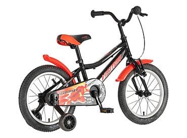 ranac sa imenom: Bicikl kids Visitor Redstriker 16" 9" V-brake + kontra, crno-crveni — 3