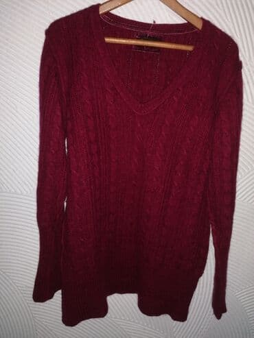 džemperi od kašmira: Nov Cubus topao dzemper XL
Pazuh 50cm
Duzina 65cm
Ramena 40 cm
Bordo — 5