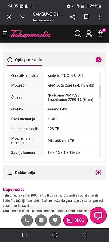 Samsung Galaxy A52s 5G (SM-A528BZWCEUC) – Awesome White - Ekran