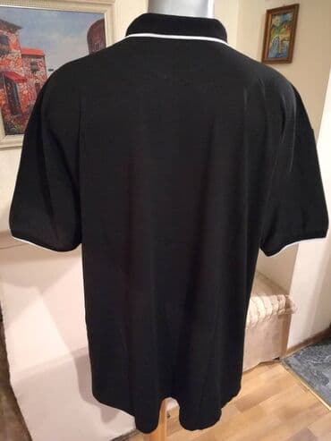 trikotazne pantalone: Nova muska pamucna polo majica sa kragnom Elvis Crna 8XL. Vrlo dobra — 5