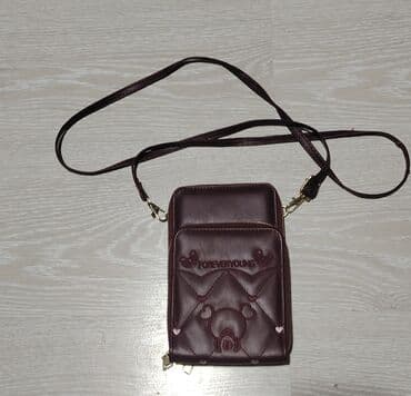 Lighters and accessories: Mini torbica za telefon preko ramena “FOREVER YOUNG” – bordo boje. - — 1