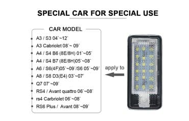plug za imt 506: LED Svetlo za tablice - AUDI Led svetlo za tablice - AUDI - set od 2 — 6