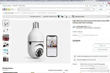 kamere u nisu: #1850 WiFi Panorama Camera Light Bulb; Raspoloživo još 2 kom; — 5