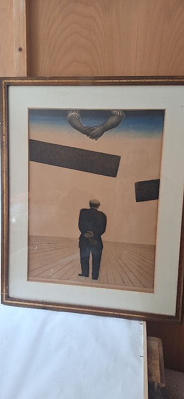 Grafika u okviru – numerisana i potpisana, 1973. - Tehnika: autorova