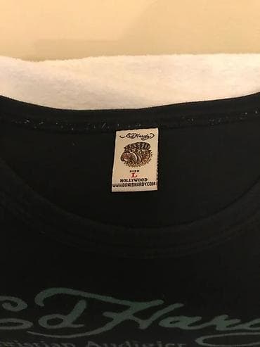 nova muska majca: Rgnql Ed Hardy majica L KAO NOVA crna boja 100% cotton Amena 49cm — 2