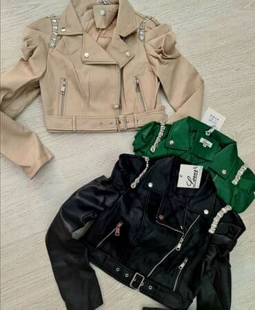 Savršena jakna Uvoz Pariz Novo U zelenoj boji Fensi model Kraći model