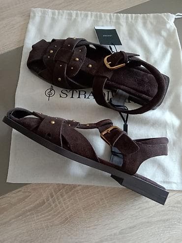 giuseppe zanotti sandale: Stradivarius ženske sandale - Model: ravne sandale sa pletenim — 9