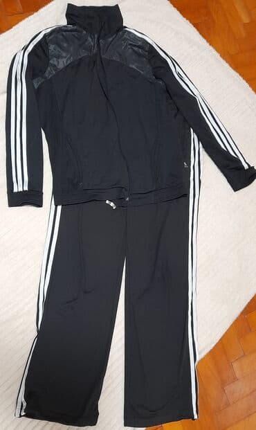 zelene jakne sa krznom: Adidas, L (EU 40), Stripes, color - Black — 1