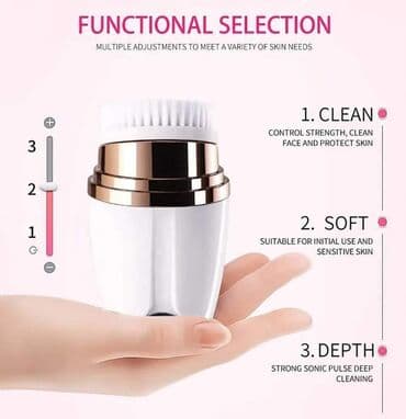 cetka za lice: Cena 1.850 dinara 3u1 Vodootporna cetka i masazer za lice Opis — 3