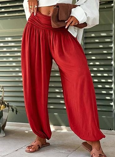 stradivarius s: Ženske pantalone harema kroja – lagane i lepršave - Model: široke — 8