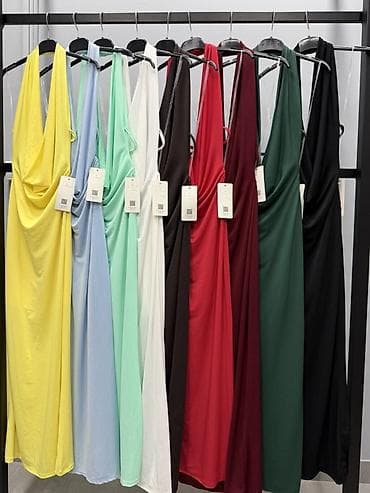 haljina dzemper: 🔥Elegantna maxi haljina sa dubokim dekolteom i otvorenim leđima ✅2400 — 7