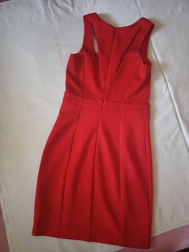 haljine od rebrastog pamuka: Guess XS (EU 34), color - Red, Cocktail, With the straps — 8