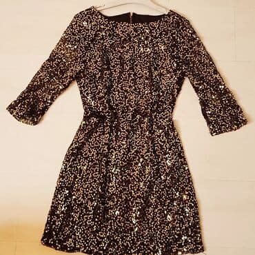 dugacke haljine svecane: M (EU 38), color - Gold, Evening, Other sleeves — 1