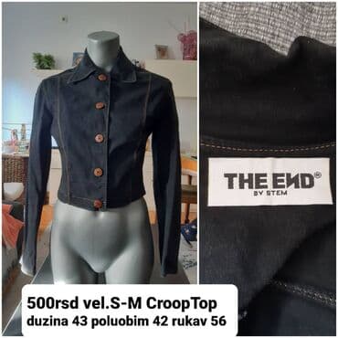jakne c: Croop Top jaknica kao nova. Odgovara S-M velicini — 1