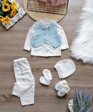 kacketi za bebe: Komplet: Košulja, Pantalone, Prsluk — 6