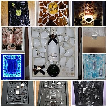 Izrada slika od razbijenih flaša Ulepsajte vas dom, kafic, lokal