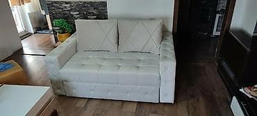 Kancelarijski nameštaj: Dvosjed na razvlačenje – modernog dizajna sa dekorativnim prošivima - — 7