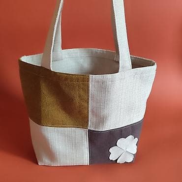 torbe od platna: Platnena torba – patchwork dizajn - Materijal: čvrsto platno/keper — 2