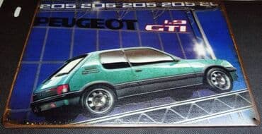 205 55 r16 zimske gume: Dekorativna metalna retro tablica - PEUGEOT 205 Dekorativna metalna — 2