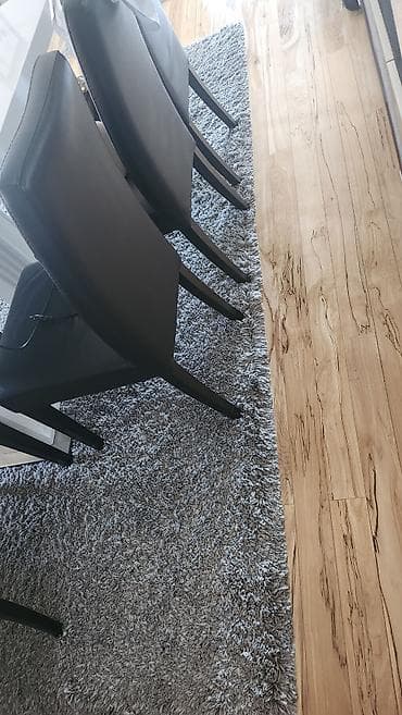navlaki za stolici: Sivi tepih „shaggy“ visokog pufa, jedan veci dimenzije 200x300cm — 6