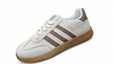 Patike Adidas Samba – bež/kožno-smeđa kombinacija - Klasičan dizajn